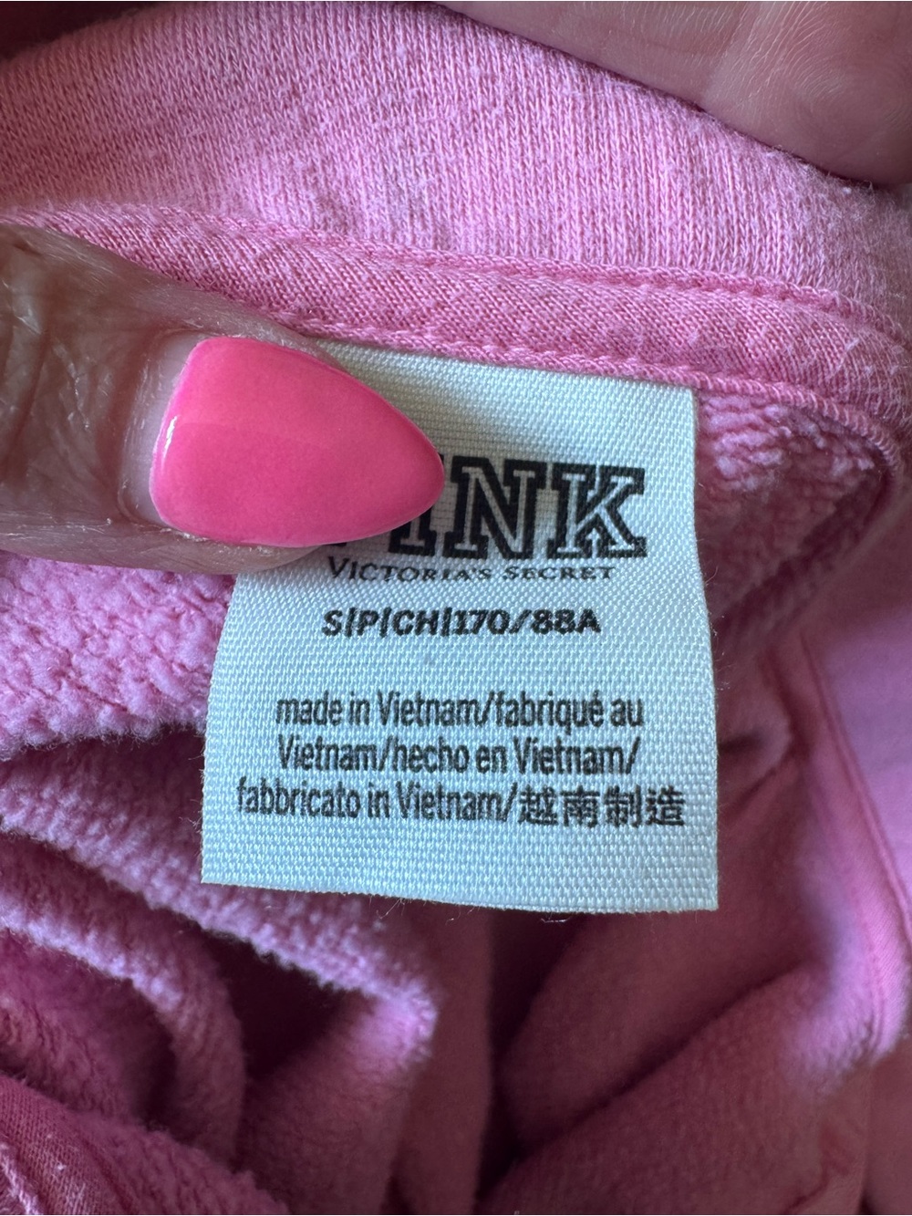 PINK Victorias Secret Fleece Pullover And Shorts Set Pink Lounge Outfit S M - Picture 12 of 16